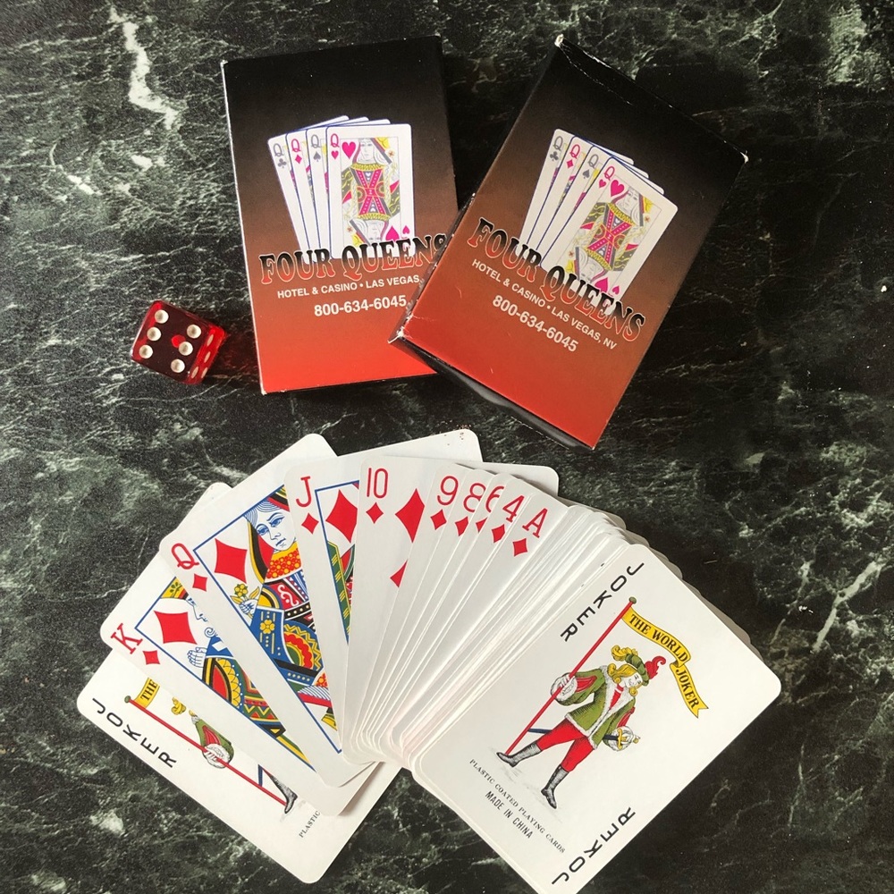 Vintage Four Queens Hotel & Casino Playing Cards (2 Packs)
